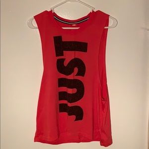 Red workout muscle tee